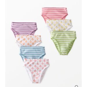 Hanna Andersson Girls Organic Cotton Hipster Underwear – 7-Pack – Size Large